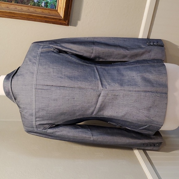 Michael Kors Collection "denim" shantung silk blazer - Picture 5 of 15